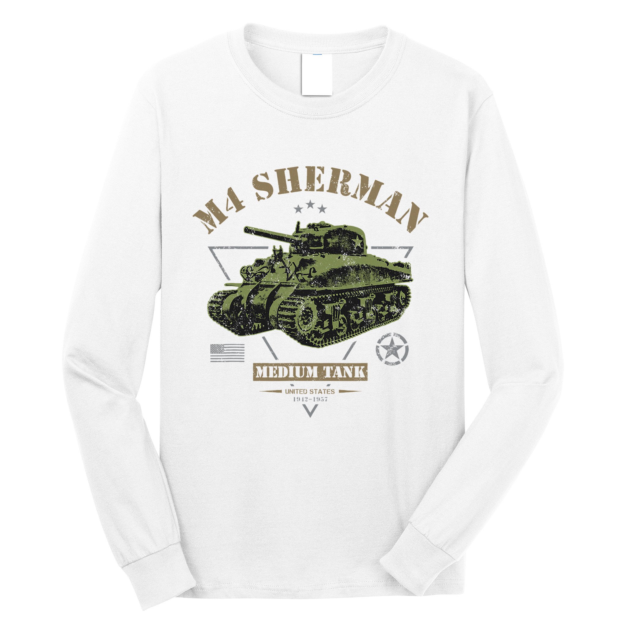 M4 Sherman Ww2 Tank Long Sleeve Shirt