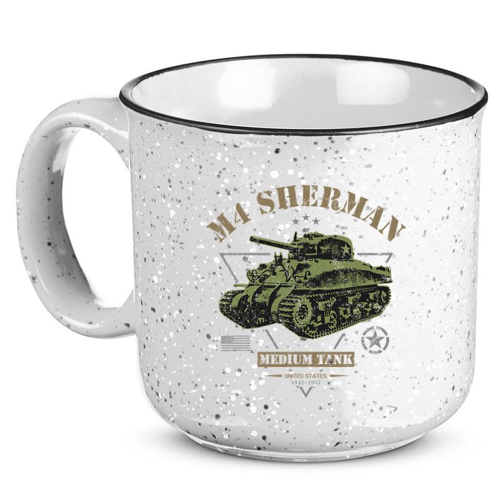 M4 Sherman Ww2 Tank 15oz Campfire Ceramic Mug