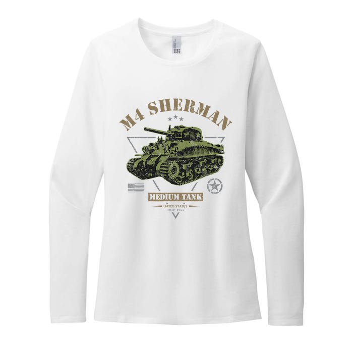 M4 Sherman Ww2 Tank Womens CVC Long Sleeve Shirt