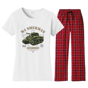 M4 Sherman Ww2 Tank Women's Flannel Pajama Set