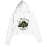 M4 Sherman Ww2 Tank Crop Fleece Hoodie