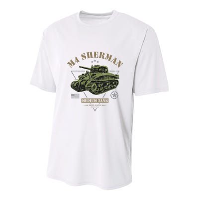 M4 Sherman Ww2 Tank Youth Performance Sprint T-Shirt