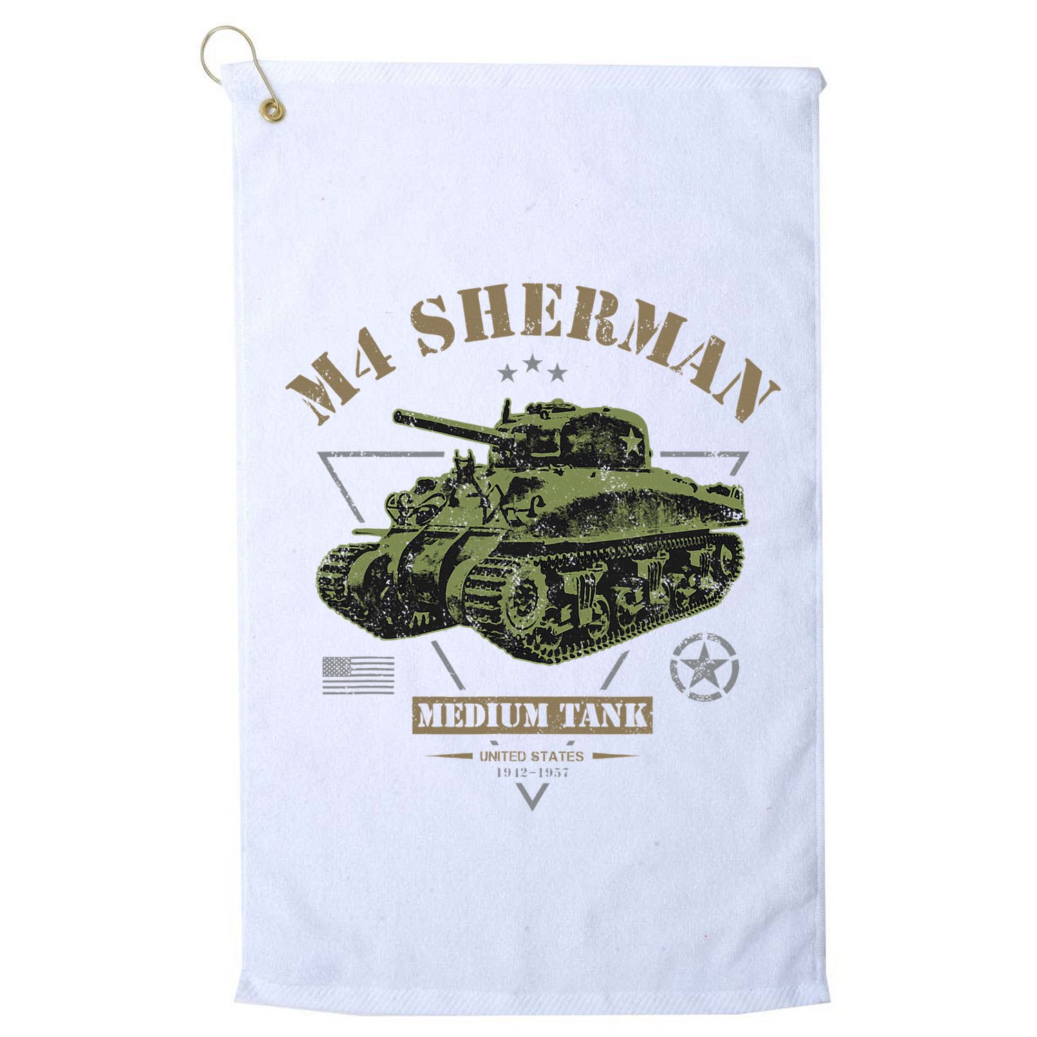 M4 Sherman Ww2 Tank Golf Towel