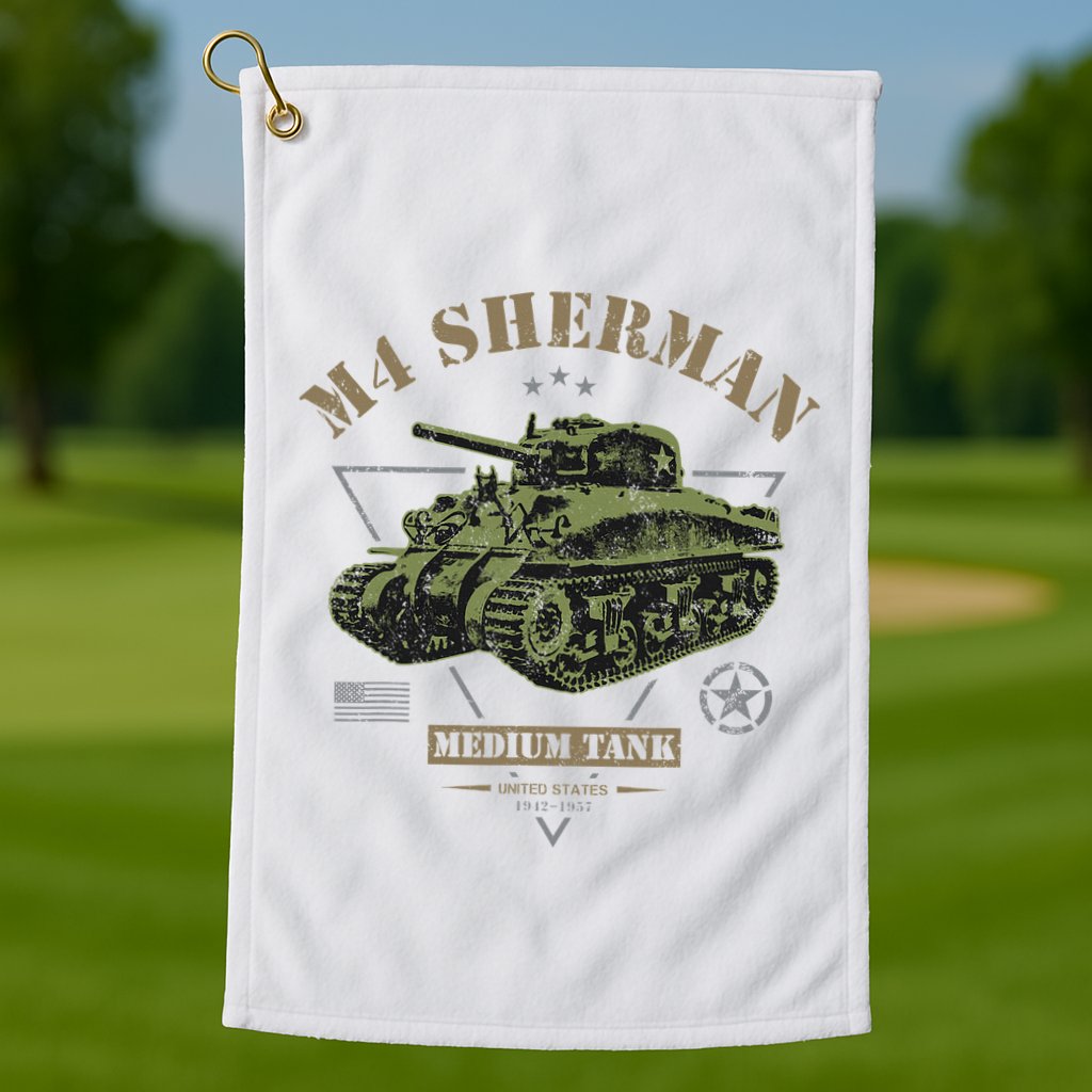 M4 Sherman Ww2 Tank Golf Towel