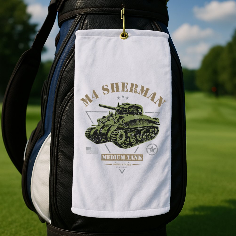M4 Sherman Ww2 Tank Golf Towel