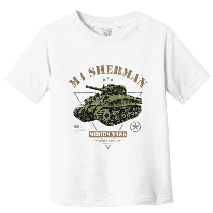 M4 Sherman Ww2 Tank Toddler T-Shirt