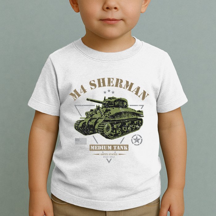 M4 Sherman Ww2 Tank Toddler T-Shirt