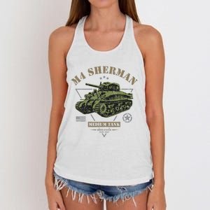 M4 Sherman Ww2 Tank Women's Knotted Racerback Tank