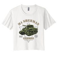 M4 Sherman Ww2 Tank Women's Crop Top Tee