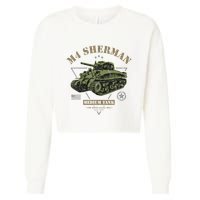 M4 Sherman Ww2 Tank Cropped Pullover Crew