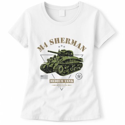 M4 Sherman Ww2 Tank Womens T-Shirt