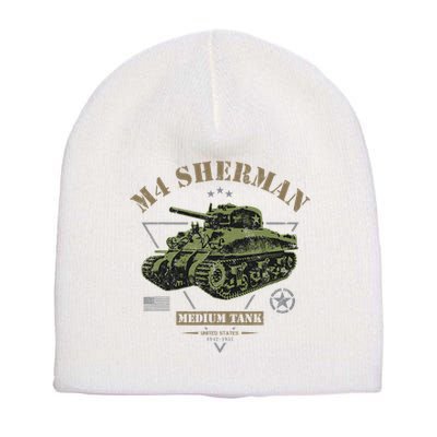 M4 Sherman Ww2 Tank Short Acrylic Beanie