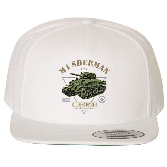 M4 Sherman Ww2 Tank Wool Snapback Cap