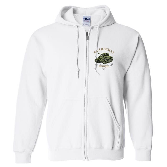M4 Sherman Ww2 Tank Full Zip Hoodie
