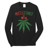 Mistlestoned Shirts Weed Stoner Christmas Gift Marijuana 420 Long Sleeve Shirt