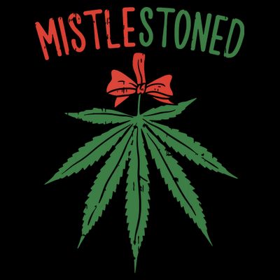 Mistlestoned Shirts Weed Stoner Christmas Gift Marijuana 420 T-Shirt