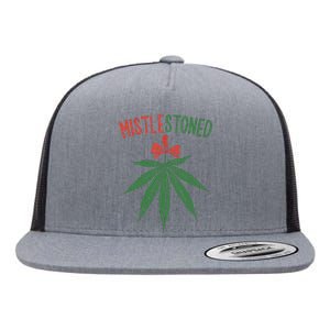 Mistlestoned Shirts Weed Stoner Christmas Gift Marijuana 420 Flat Bill Trucker Hat