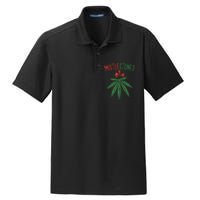 Mistlestoned Shirts Weed Stoner Christmas Gift Marijuana 420 Dry Zone Grid Polo