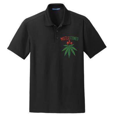 Mistlestoned Shirts Weed Stoner Christmas Gift Marijuana 420 Dry Zone Grid Polo