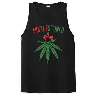 Mistlestoned Shirts Weed Stoner Christmas Gift Marijuana 420 PosiCharge Competitor Tank