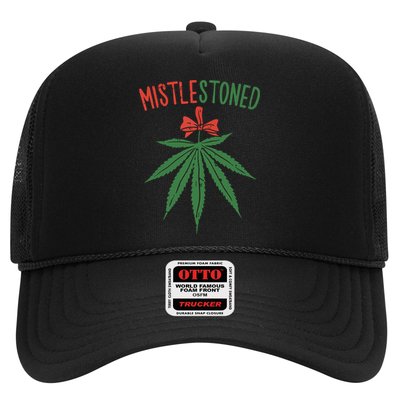 Mistlestoned Shirts Weed Stoner Christmas Gift Marijuana 420 Trucker Hat