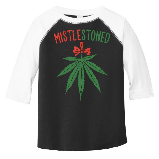 Mistlestoned Shirts Weed Stoner Christmas Gift Marijuana 420 Toddler Fine Jersey T-Shirt