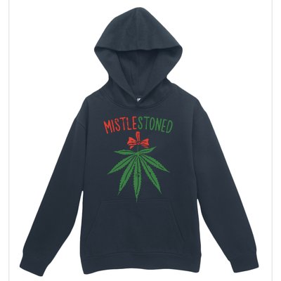 Mistlestoned Shirts Weed Stoner Christmas Gift Marijuana 420 Urban Pullover Hoodie