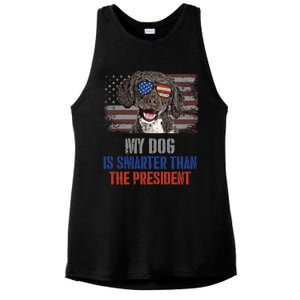 My Spanish Water Dog Smarter Than President Gift Ladies PosiCharge Tri-Blend Wicking Tank