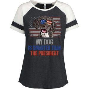 My Spanish Water Dog Smarter Than President Gift Enza Ladies Jersey Colorblock Tee