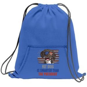 My Spanish Water Dog Smarter Than President Gift Sweatshirt Cinch Pack Bag