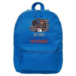 My Spanish Water Dog Smarter Than President Gift 16 in Basic Backpack