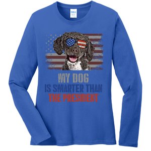 My Spanish Water Dog Smarter Than President Gift Ladies Long Sleeve Shirt