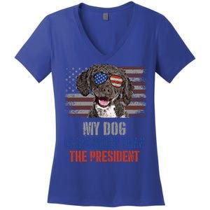 My Spanish Water Dog Smarter Than President Gift Women's V-Neck T-Shirt