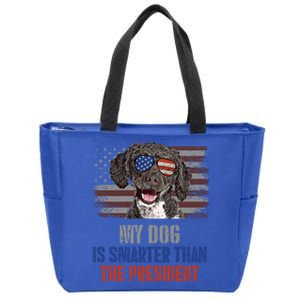 My Spanish Water Dog Smarter Than President Gift Zip Tote Bag