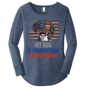 My Spanish Water Dog Smarter Than President Gift Women's Perfect Tri Tunic Long Sleeve Shirt