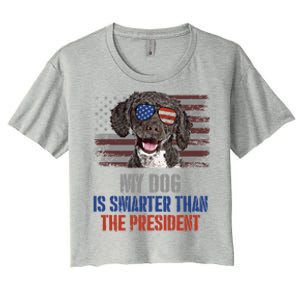 My Spanish Water Dog Smarter Than President Gift Women's Crop Top Tee