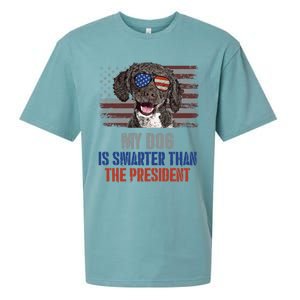 My Spanish Water Dog Smarter Than President Gift Sueded Cloud Jersey T-Shirt