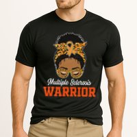 Multiple Sclerosis Warrior Messy Bun Ms Orange Ribbon Performance Shirt