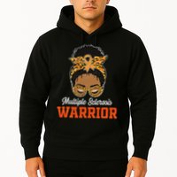Multiple Sclerosis Warrior Messy Bun Ms Orange Ribbon Hoodie