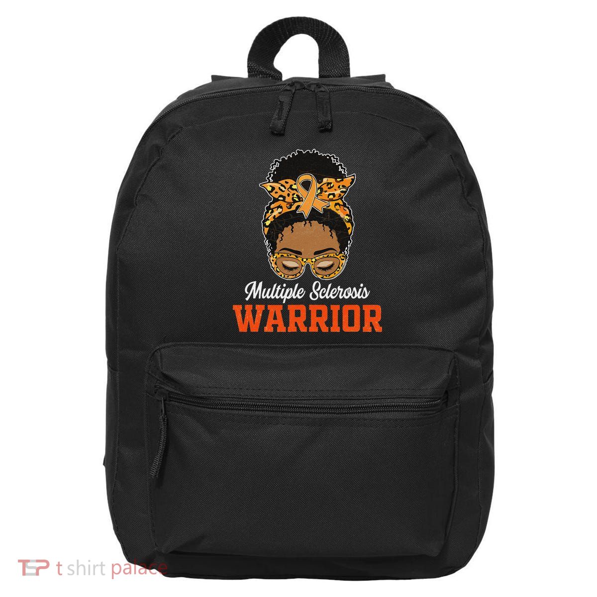 Multiple Sclerosis Warrior Messy Bun Ms Orange Ribbon 16 in Basic Backpack