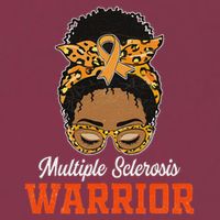 Multiple Sclerosis Warrior Messy Bun Ms Orange Ribbon 16oz Travel Tumbler