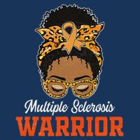 Multiple Sclerosis Warrior Messy Bun Ms Orange Ribbon Infant Baby Jersey Bodysuit