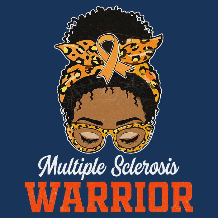 Multiple Sclerosis Warrior Messy Bun Ms Orange Ribbon Infant Baby Jersey Bodysuit