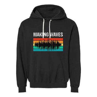 Making Sound Waves Beats Beat Makers Music Producer Garment-Dyed Fleece Hoodie