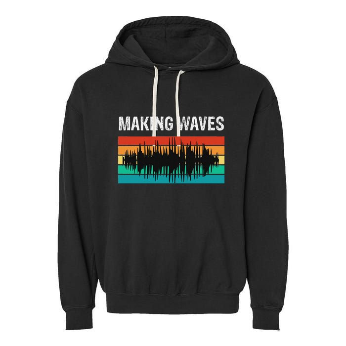 Making Sound Waves Beats Beat Makers Music Producer Garment-Dyed Fleece Hoodie