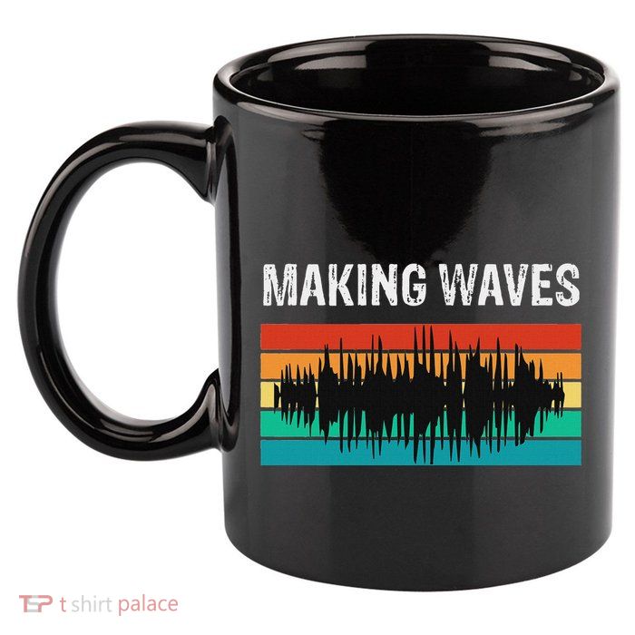 Making Sound Waves Beats Beat Makers Music Producer 11oz C Handle Ceramic Mug