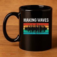 Making Sound Waves Beats Beat Makers Music Producer 11oz C Handle Ceramic Mug