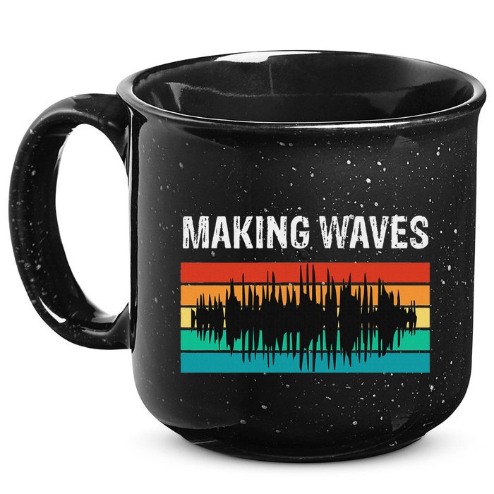 Making Sound Waves Beats Beat Makers Music Producer 15oz Campfire Ceramic Mug