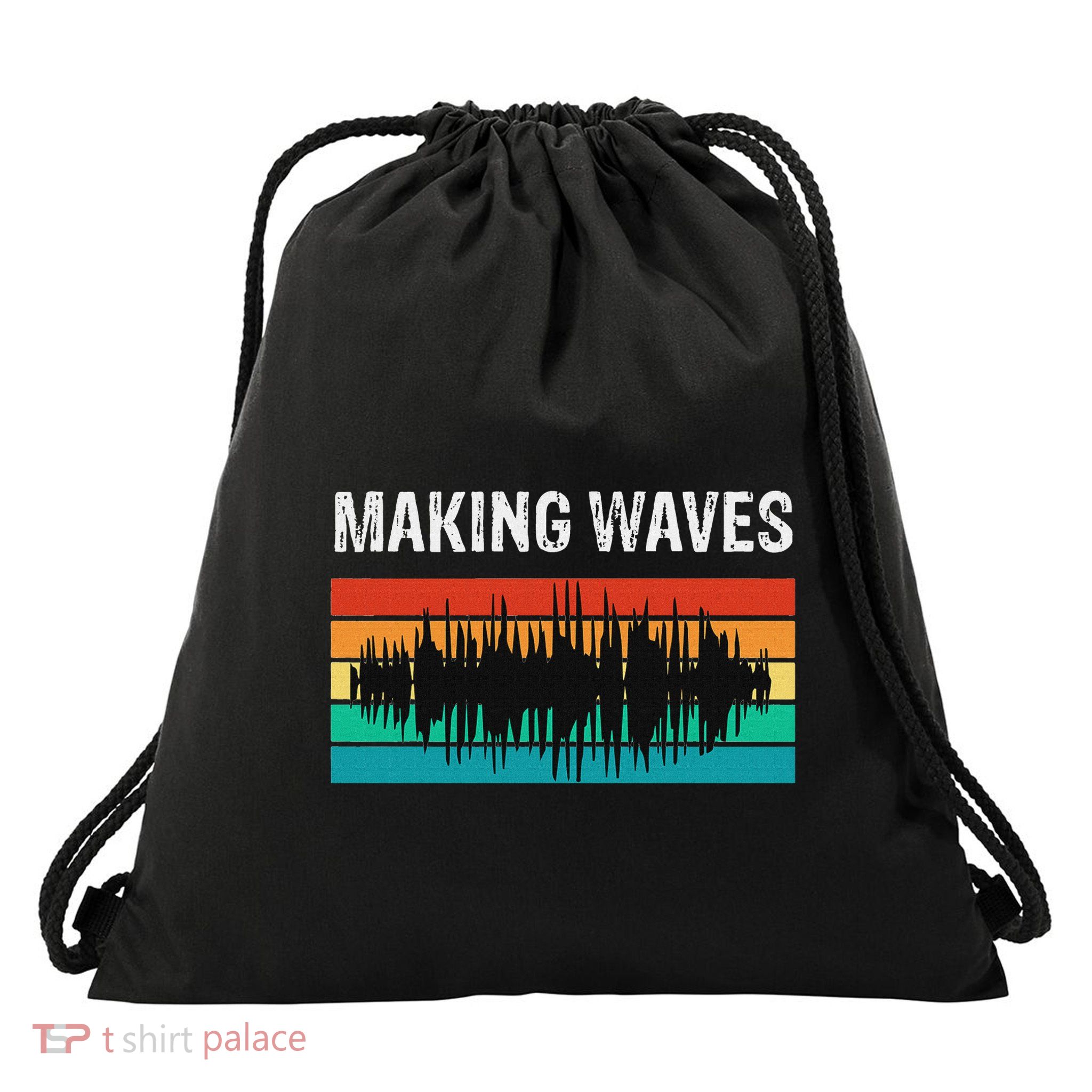 Making Sound Waves Beats Beat Makers Music Producer Drawstring Bag