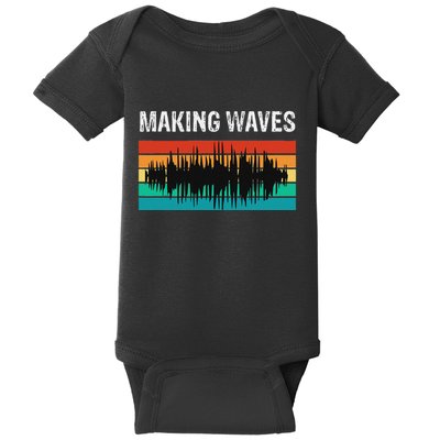 Making Sound Waves Beats Beat Makers Music Producer Baby Bodysuit